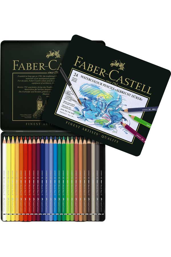 Ξυλοχρώματα νερού FABER CASTELL 24 χρωμάτων 117524