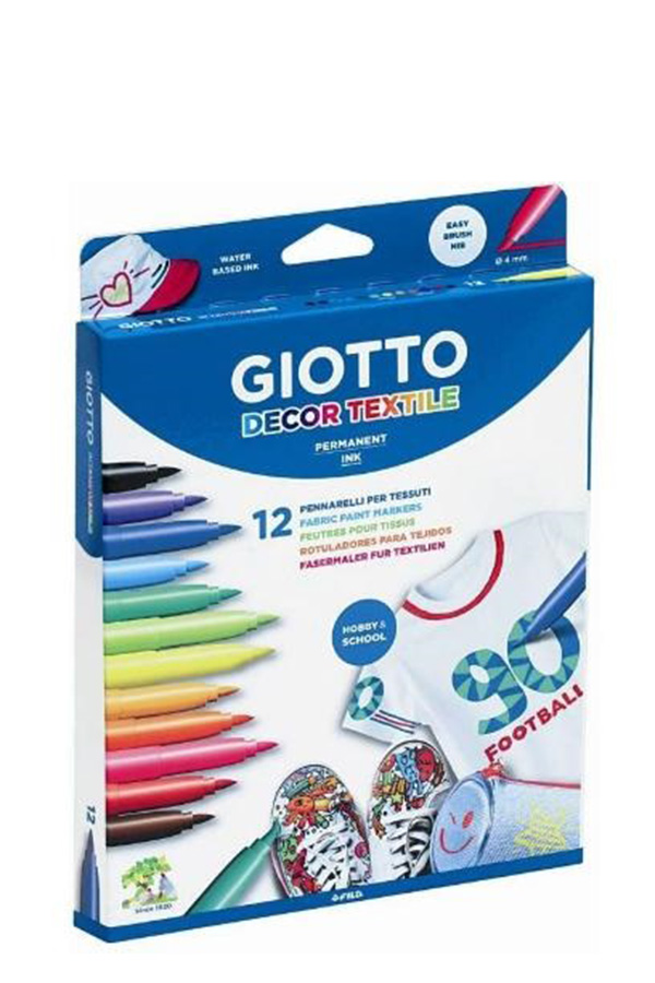 Μαρκαδόροι ζωγραφικής GIOTTO Decor Textlite 12 χρωμάτων F494900