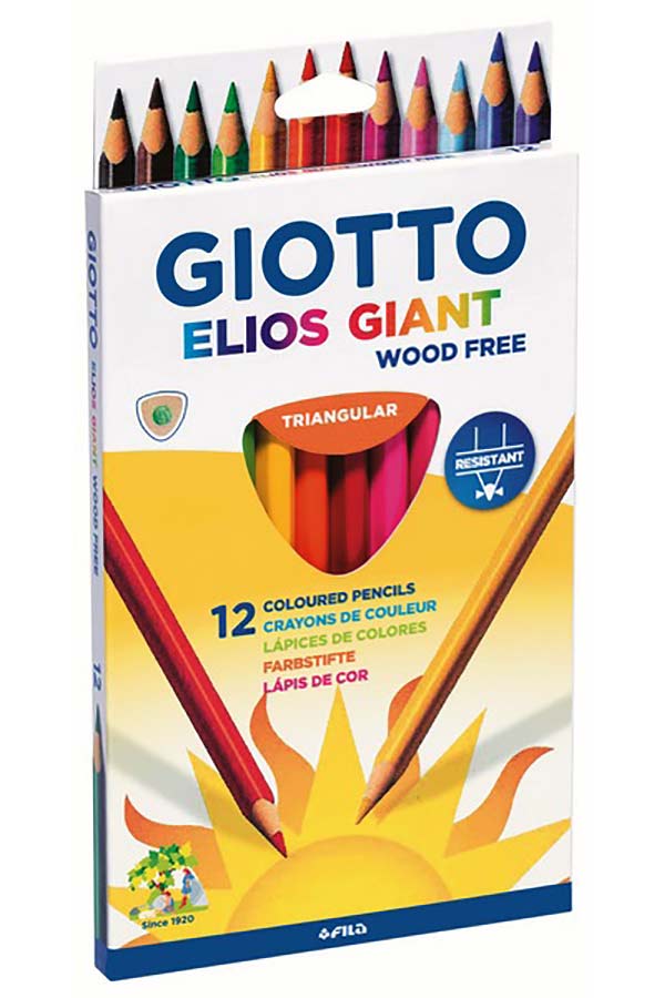 Ξυλομπογιές χονδρές GIOTTO ELIOS GIANT 12 χρωμάτων 221500
