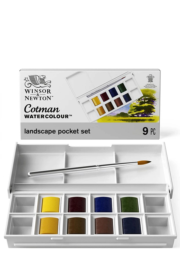 Χρώματα ακουαρέλας 8 χρώματα Winsor & Newton landscape 390673