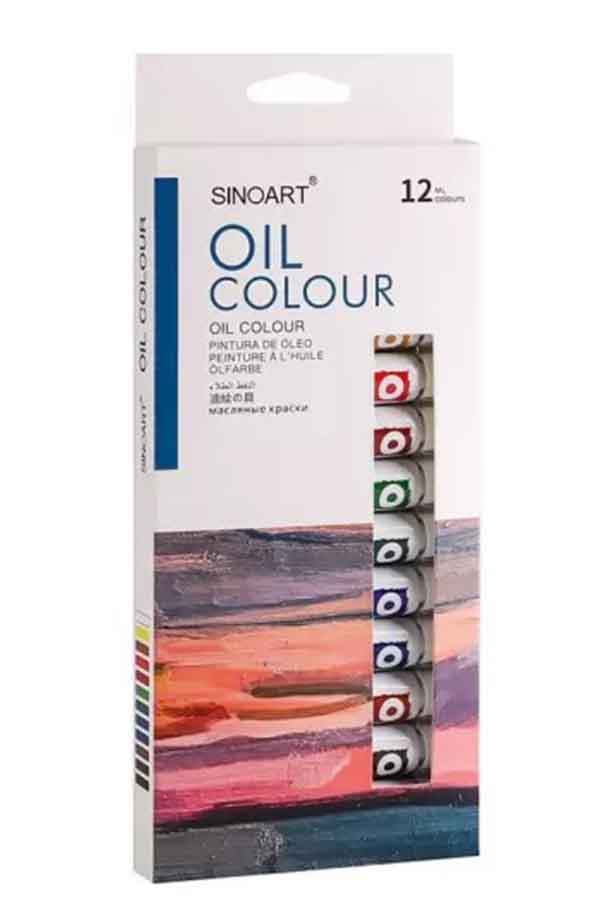 Λάδια ζωγραφικής 12 χρώματα SINOART SFP007