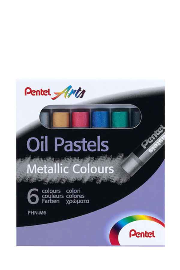 Λαδοπαστέλ Pentel 6 μεταλλικών χρωμάτων PHN-M6