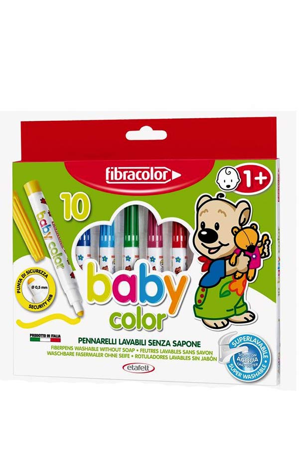 Μαρκαδόροι ζωγραφικής fibracolor baby color 10 χρωμάτων 10540SP010SE