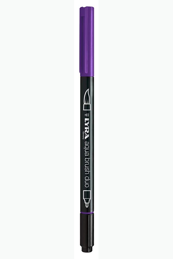 Μαρκαδόρος ζωγραφικής LYRA aqua brush duo με μύτη πινέλο blue violet 6520037 