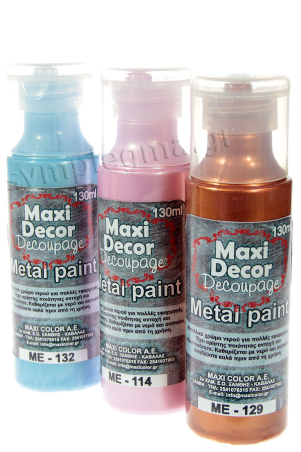 Ακρυλικά χρώματα 130ml Maxi Decor Decoupage Metal Paint ME114