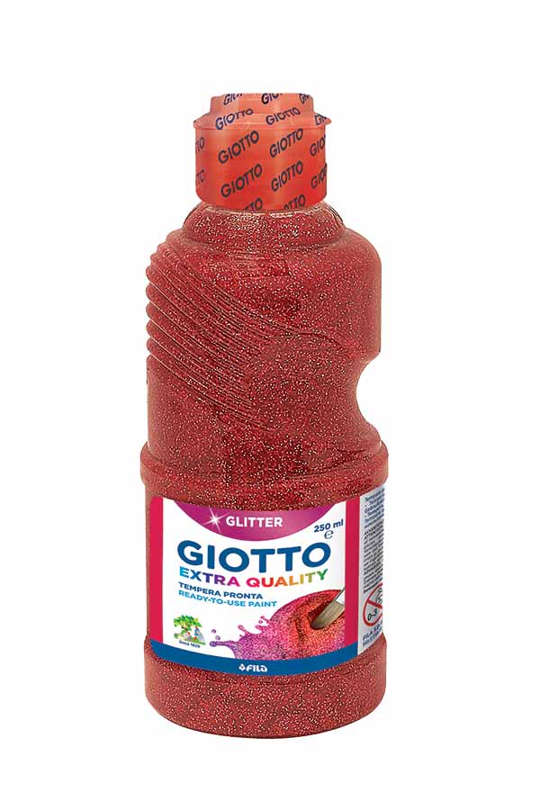 Τέμπερα 250 ml glitter κόκκινο GIOTTO 531206