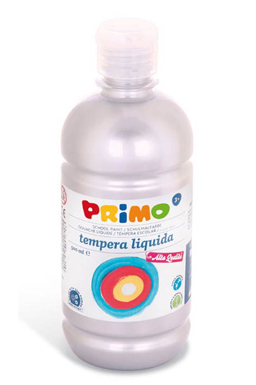 Τέμπερα 500 ml PRIMO μεταλλικό ασημί 201TL500