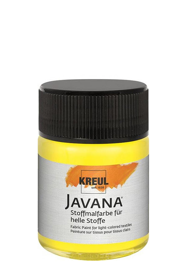 Χρώμα για ύφασμα ανοιχτόχρωμο JAVANA 50ml κίτρινο KREUL 91901