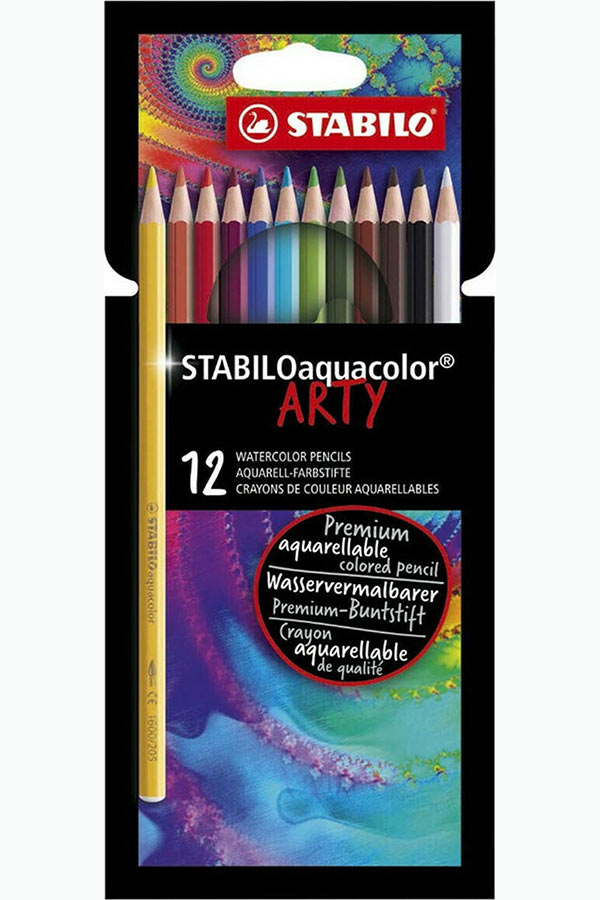 Ξυλοχρώματα νερού STABILO Aquacolor 12 χρωμάτων 1612