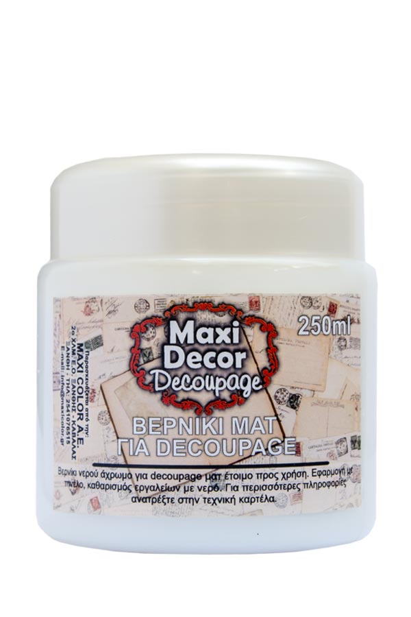 Βερνίκι ματ για Decoupage 250 ml Maxi Decor