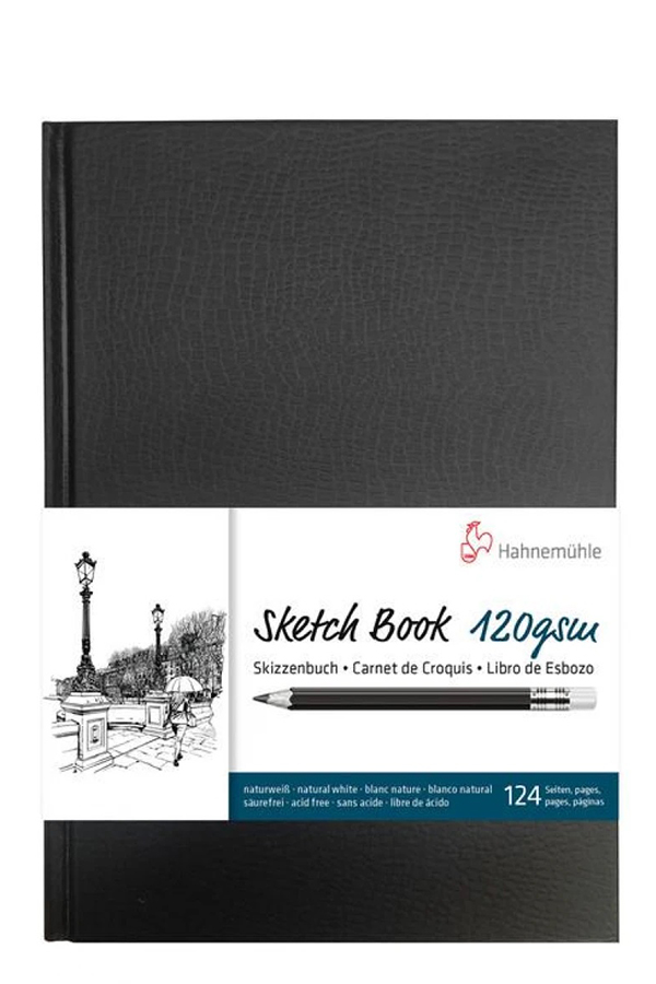 Sketchbook Α4 δεμένο 120gr 62 φύλλων Hahnemuhle μαύρο 10628353