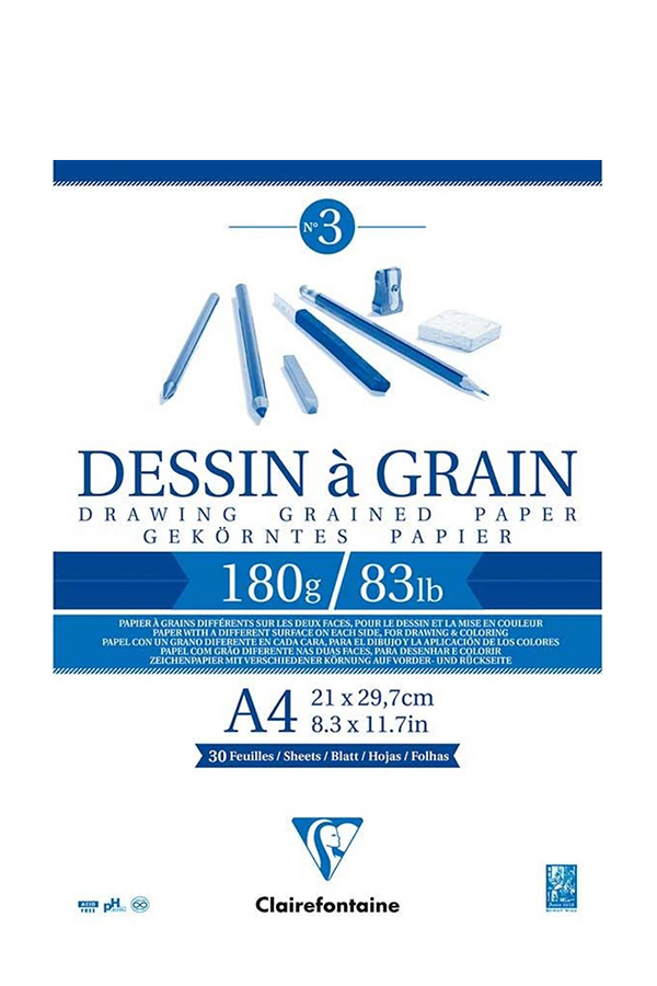 Μπλοκ σκίτσου Dessin A4 180gr  21x29,7cm Clairefontaine 30 φύλλων 96624C